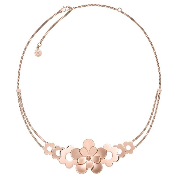 MK Rose Gold-Tone Floral Pendant Necklace - Picture 1 of 1
